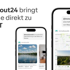 Grafik: Neue KI-Funktionalit&auml;ten bei ImmoScout24 und ChatGPT